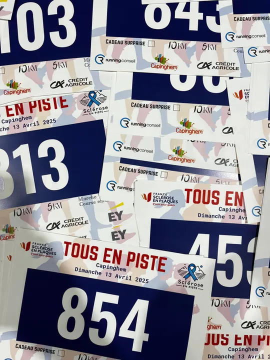 Les dossards de la 1ʳᵉ édition