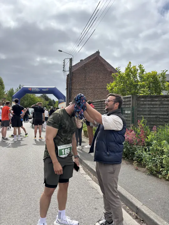 Un finisher à l'arrivée